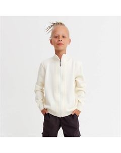 Кардиган для мальчика на молнии, цвет экрю, рост 104 см Minaku