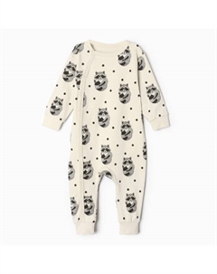 Комбинезон «Енот», цвет белый, рост 74-80 см Крошка я