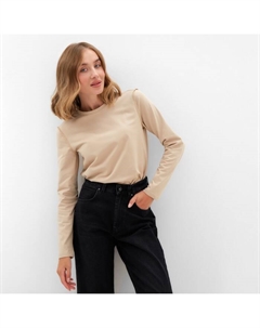 Лонгслив женский : Basic line цвет бежевый, размер 46-48 Minaku