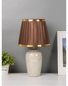 Настольная лампа «Доминика» Е27 40 Вт бежево-белый Risalux