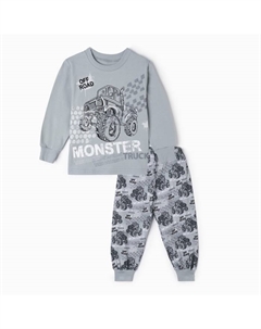 Пижама для мальчика, цвет серый, рост 98 см Luneva