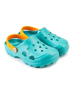 Сабо детские, цвет аквамарин/оранжевый, размер 34-35 Janette