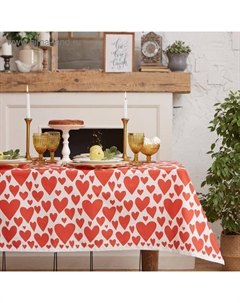 Скатерть «» Red hearts 149×110 см, 100% хлопок, саржа 190 г/м² Этель