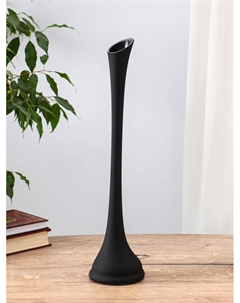 Ваза «Пять вечеров», фристайл, d=3.5 см, 40×9.5 см, стекло, чёрная матовая Evis