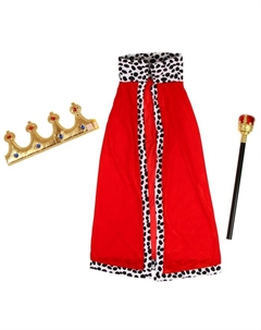 Карнавальный набор «Важный король»: плащ, корона на липучках, жезл Волшебная маска