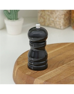 Мельница для специй «Краски», 11 см, дерево, чёрная Доляна