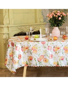 Скатерть «. Персики», 145×110 см, 100% п/э Доляна