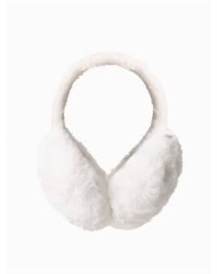 Меховые наушники складные женские, белые, размер 54-58 Minaku