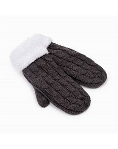 Варежки трикотажные, цвет серый, размер 24 Rossini