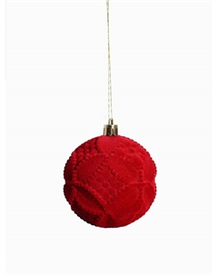 Ёлочные игрушки «Бьорн», шары новогодние, d=8 см, набор 6 шт., геометрия, красный Зимнее волшебство