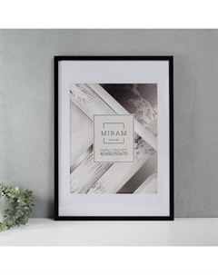 Фоторамка для фото 50×70 см, с паспарту (40×50 см) «МИРАМ», пластик, пластиковый экран Miram