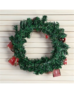 Венок новогодний d=22 см «. Уютная сказка» с бантиками Зимнее волшебство