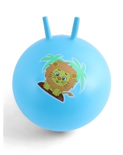 Мяч - прыгун с рожками «Львенок», d=45 см, голубой Onlytop