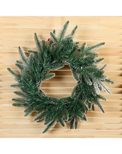 Венок новогодний d=36 см «. Уютная сказка» веточки в снегу Зимнее волшебство