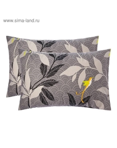 Комплект наволочек «. Парадайс (вид 2)», 50×70 см, 2 шт., поплин, хлопок 100% Этель