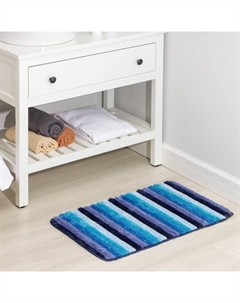 Коврик для ванной «Полосочки», 43×68 см, цвет синий Доляна