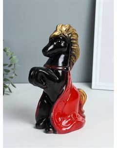 Копилка для денег «Лошадка с попоной», гипс, 25 см, чёрный Хорошие сувениры