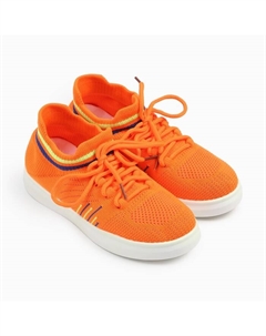 Кроссовки детские, цвет оранжевый/полоски, размер 34 Milena
