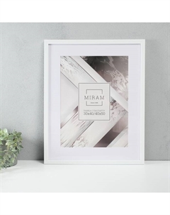 Фоторамка для фото 40×50 см, с паспарту (30×40 см) «МИРАМ», пластик Miram