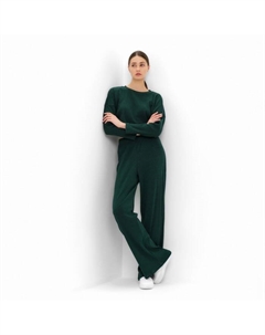 Костюм женский (лонгслив, брюки) : Casual Collection, зелёный, размер 46 Minaku