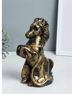 Копилка для денег «Лошадка с попоной», гипс, 25 см, античный Хорошие сувениры