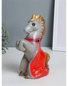 Копилка для денег «Лошадка с попоной», гипс, 25 см, серый Хорошие сувениры