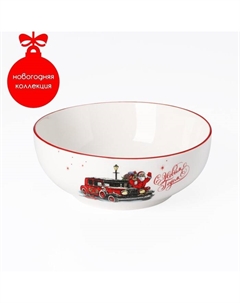 Салатник «С Новым годом», 580 мл, d=15 см, цвет белый Доляна