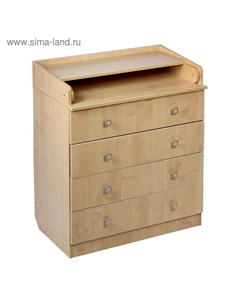 Комод детский пеленальный « 1580», 4 выдвижных ящика, цвет клён Фея