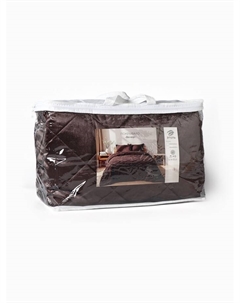 Покрывало «» 220×240±5 см, велюр, коричневое Этель