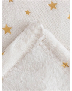 Плед «. Золотые звезды», 180×200 см, корал-флис, белый Этель
