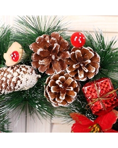 Венок новогодний d=40 см «. Шишки», в снегу Зимнее волшебство