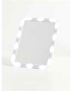 Зеркало Luazon KZ-01, подсветка, настольное, 14 диодов, 4хАА (не в комплекте), белое Luazon home