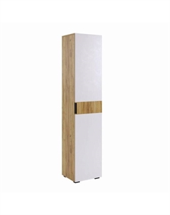 Шкаф пенал «Бери», однодверный, 400×346×1826 мм, дуб крафт золотой/белое дерево Мебельсон