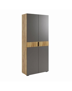 Шкаф двухстворчатый «Бери», 800×350×1826 мм, цвет дуб крафт золотой/графит Мебельсон