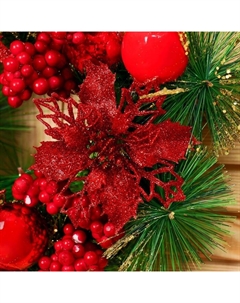 Венок новогодний d=25 см «. Красные ягоды и шишки» Зимнее волшебство