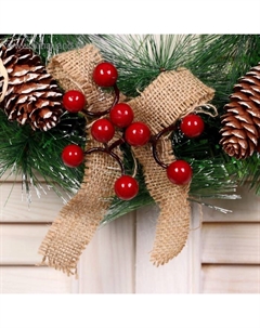 Венок новогодний d=30 см «. Шишечки с бантиками» Зимнее волшебство