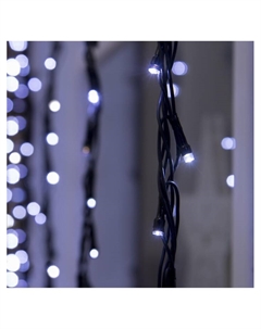 Гирлянда «Водопад» 2×1.5 м, IP44, УМС, тёмная нить, 400 LED, свечение белое, 8 режимов, 220 В Luazon lighting
