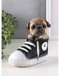Копилка для денег «Кед со щенком Мопса», 15.5×17×8 см Хорошие сувениры