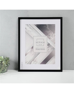Фоторамка для фото 40×50 см, с паспарту (30×40 см) «МИРАМ», пластик, пластиковый экран Miram