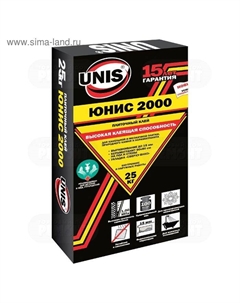 Клей для плитки "Юнис 2000", 25 кг Юнис-урал