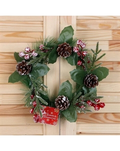 Венок новогодний d=18 см «. Глория», с шишками и ягодами Зимнее волшебство