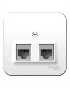 Розетка компьютерная 2-м ОП Blanca RJ45 кат.5E с изолир. пластиной бел. SE BLNIA045451 Systeme electric