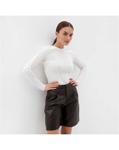 Лонгслив женский с декоративными швами, размер 42, белый Mist