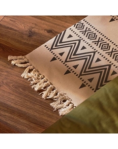 Коврик SL Home Cotton, 60×150 см, чёрный, молочный, хлопок 50% Sima-land home