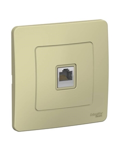Розетка компьютерная SE Blanca, RJ45, встраиваемая, IP20, бежевая, BLNIS045007 Schneider electric