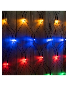 Гирлянда «Сеть» 2×3 м, IP44, УМС, тёмная нить, 384 LED, свечение мульти, 220 В Luazon lighting