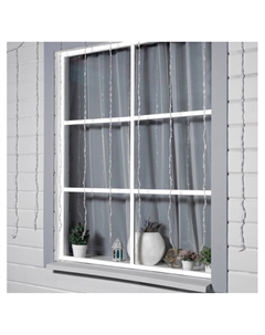 Гирлянда «Водопад» 2×1.5 м, IP44, прозрачная нить, 400 LED, свечение бело-синее, 8 режимов, 220 В Luazon lighting