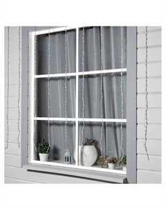 Гирлянда «Водопад» 2×1.5 м, IP44, прозрачная нить, 400 LED, свечение синее, 8 режимов, 220 В Luazon lighting