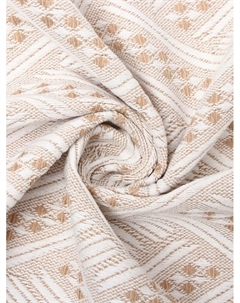 Плед с бахромой «» Home, 130×180 см, бежевый, жаккард Этель