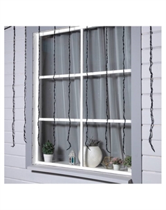 Гирлянда «Водопад» 2×1.5 м, IP44, УМС, прозрачная нить, 400 LED, свечение белое, 8 режимов, 220 В Luazon lighting